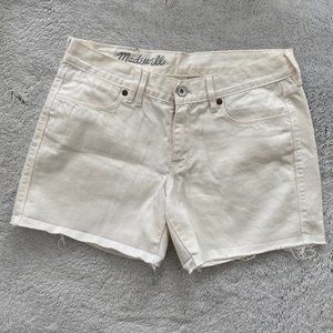 LIKE NEW | White Denim Cutoff Shorts